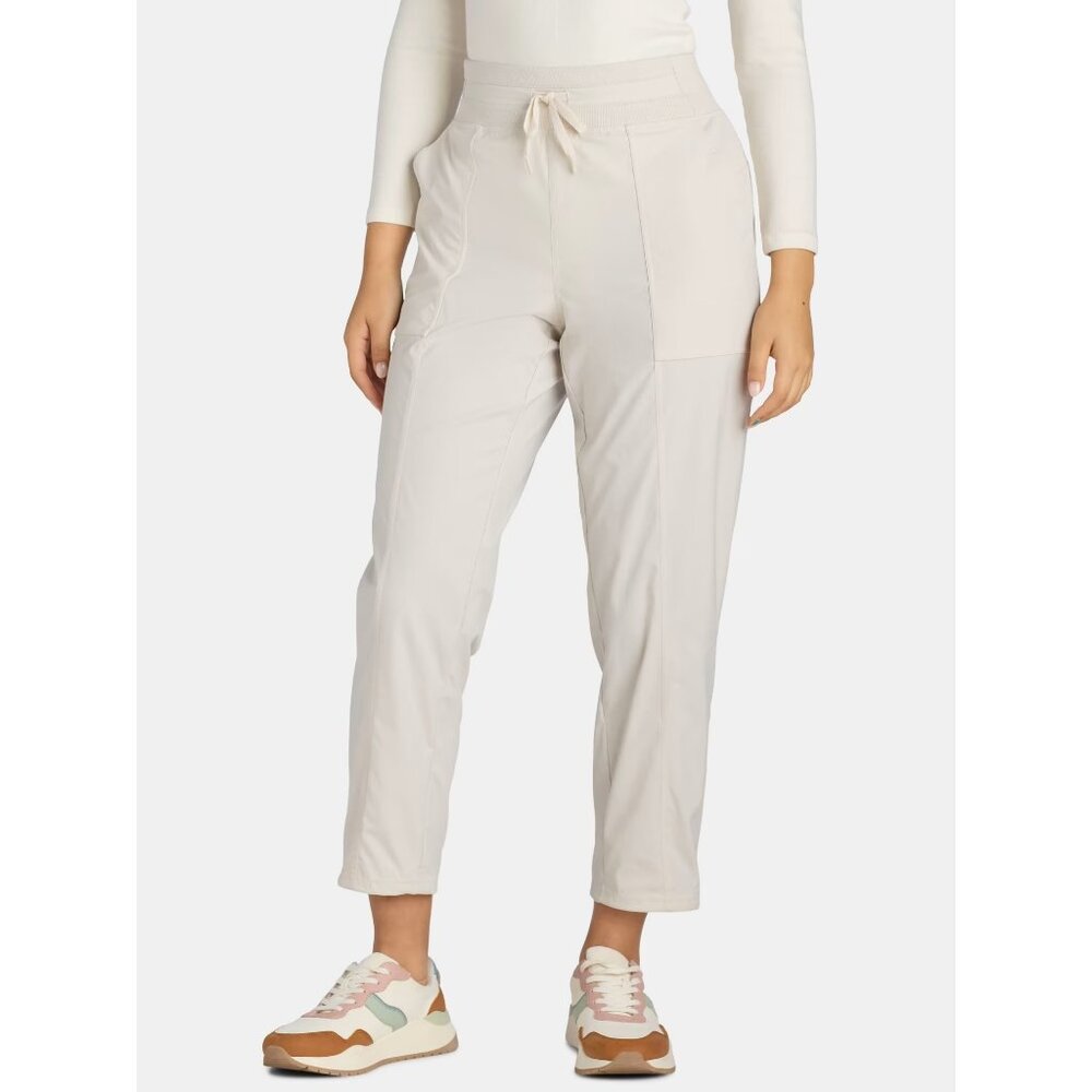 NEW Avia Women's Dance Pants in Khaki Safari Size XS Cinchable Hem Athleisure